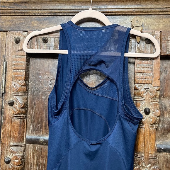 Adidas x Stella McCartney Barricade Tennis Dress Navy Mesh Cutout Racerback M - Picture 6 of 8